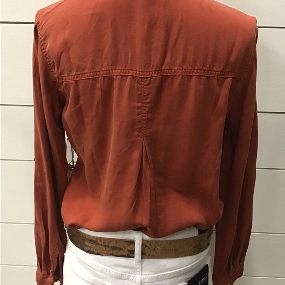 Rust Button Down Top - Picture 2 of 2